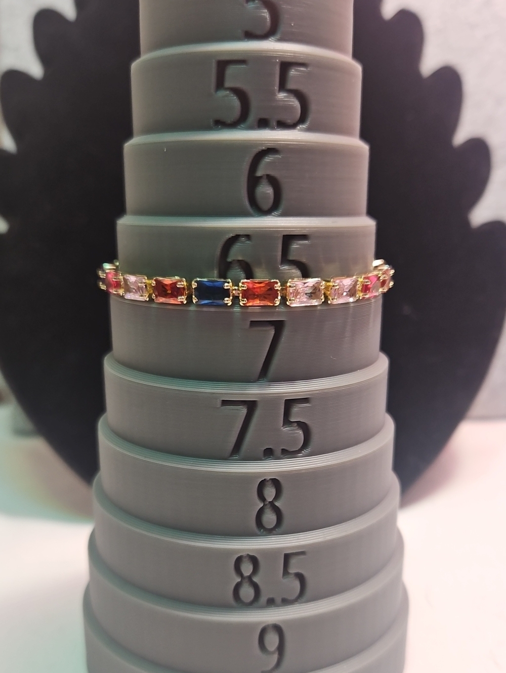 14k Goldfilled Tennis Bracelet with Multicolor Gemstones